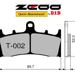 Pastiglie Freno ZCOO 45T00201 mescola EX-C (più pronta) per KAWASAKI 1 coppia per 1 disco Prezzo Di Fabbrica