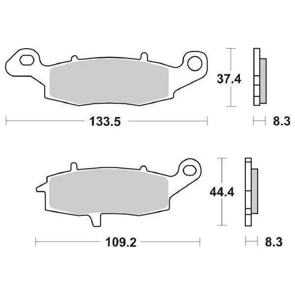 Pastiglie Freno Anteriori SBS 704 HS pinza destra per KAWASAKI ER-6 F 2006-2016 Super Prezzo