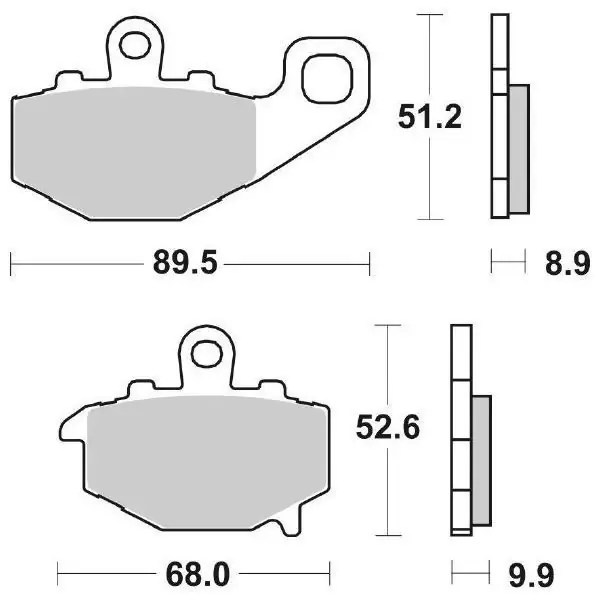 Pastiglie Freno Anteriori/Posteriori SBS 687 LS sinterizzata per KAWASAKI ER-6 F 2006-2016, set per 1 disco Prezzo Ridotto