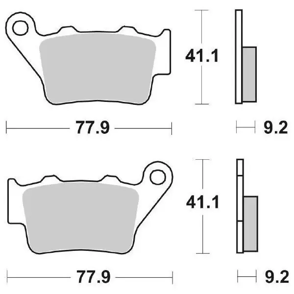 Pastiglie Freno Posteriori SBS RSI RACING OFFROAD KTM-BMW per APRILIA Caponord 1200 2013-2016, set per 1 disco Spedizione Gratuita