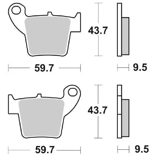 Scelto Dai Clienti Pastiglie Freno Posteriori SBS 777 CS (CARBON SILVER) per APRILIA MXV 450 2007-2016, set per 1 disco