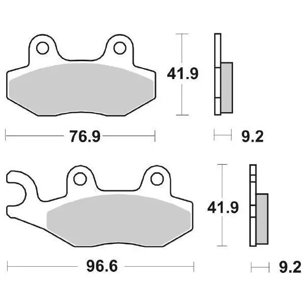 Pastiglie Freno Posteriori SBS ANT.MALAGUTI160CENTRO07/08 per KEEWAY RKF 125 2021-2022, set per 1 disco Prezzo Conveniente