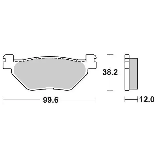 Offerta Speciale Pastiglie Freno Posteriori SBS. MS YAMAHA 500 T-MAX 01/03 , set per 1 disco