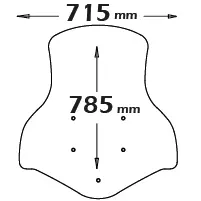 Novità ISOTTA Parabrezza media protezione per suzuki burgman 125-200 2014-2017