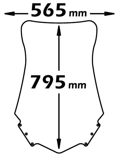 ISOTTA Parabrezza tipo originale ALTO per Yamaha MAJESTY 400 2004>2008 Offerta Lampo