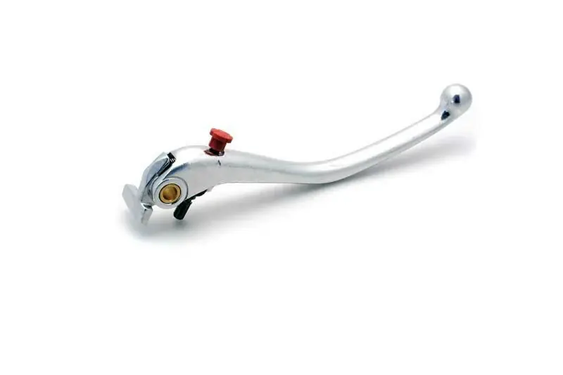 Leva freno Alluminio Lucidato con pomello rosso per Aprilia, Ducati, Professionale