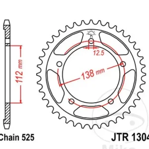 Ultimissimo Modello Corona Passo 525 per Honda Hornet 600, CB650, CBF 500, CBR 600, CBR 650, VT 750, VARADERO 1000