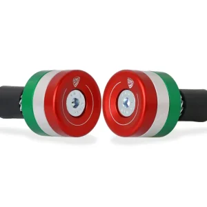 Soddisfatti O Rimborsati CNC RACING terminali manubrio contrappesi moto TRICOLORI bandiera italiana