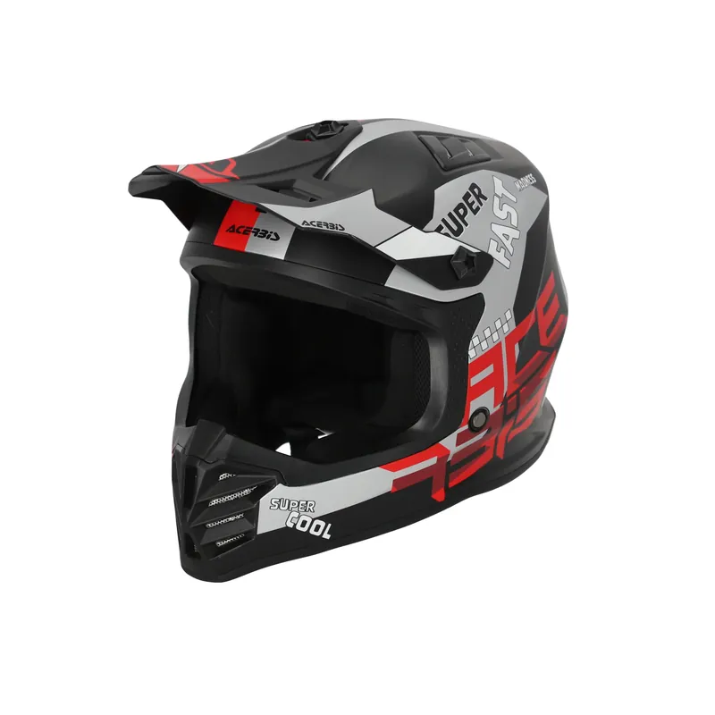 CASCO Cross / Enduro Acerbis PROFILE JUNIOR Nero/Rosso/Grigio Soddisfatti O Rimborsati