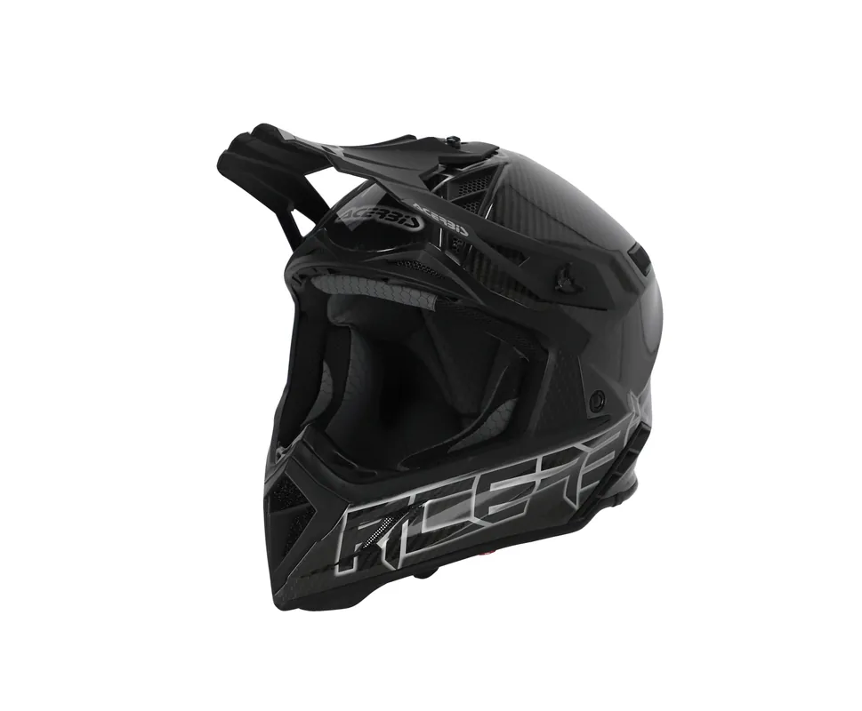 Prezzo Scontato CASCO Cross / Enduro / Super Motard Acerbis STEEL CARBON 22-06 Nero/logo Grigio