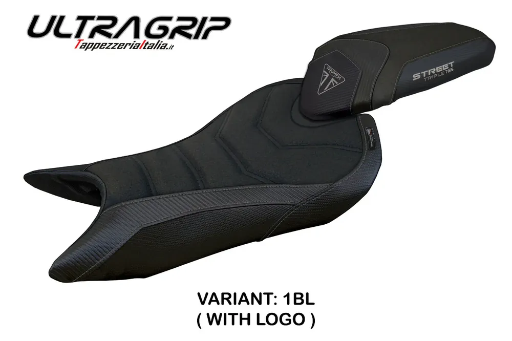 Esclusivo Rivestimento sella compatibile Triumph Street Triple 765 (2023) modello Norwich Ultragrip