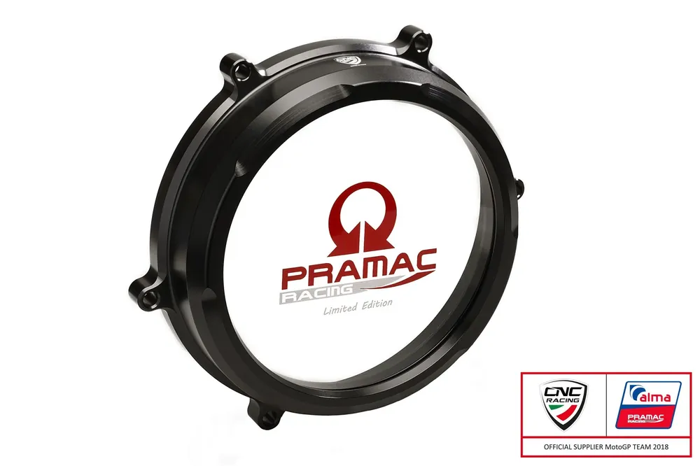 Non Perdere CNC RACING Carter trasparente per frizioni ad olio Ducati Panigale Pramac Racing Lim. Ed.