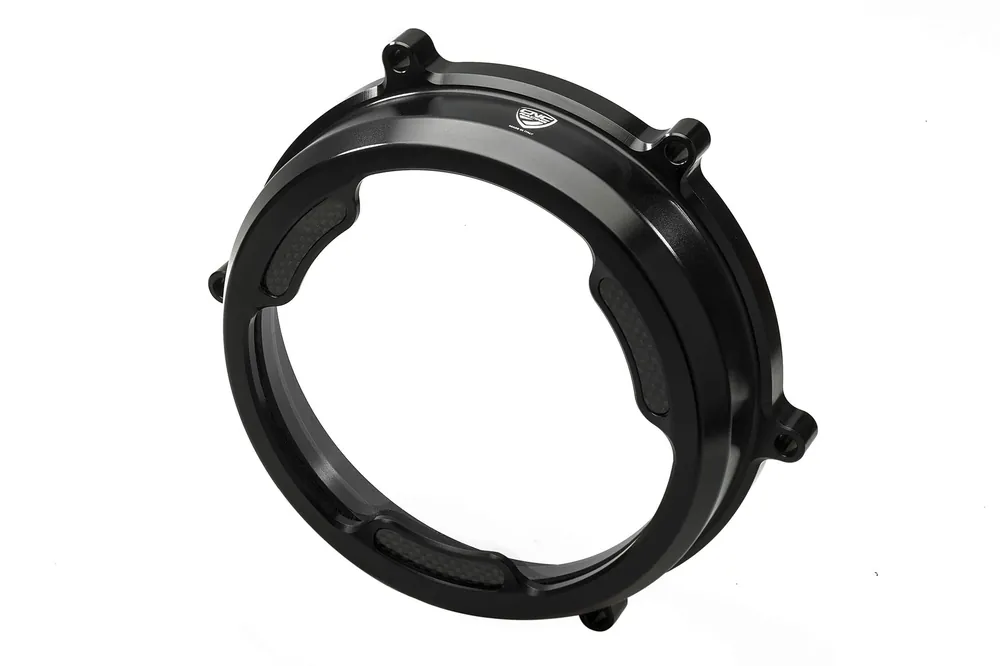Compra Oggi Stesso CNC RACING Carter trasparente con inserti in carbonio per frizioni ad olio Ducati Panigale