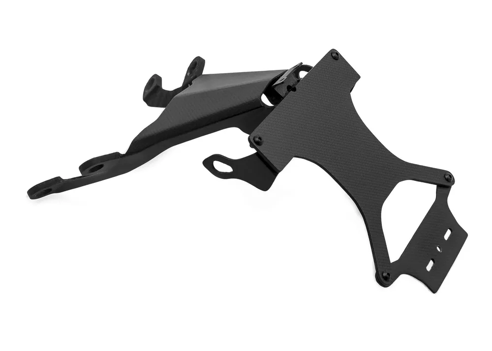 CNC RACING Porta targa regolabile carbonio opaco Ducati Monster 821 1200 Popolare