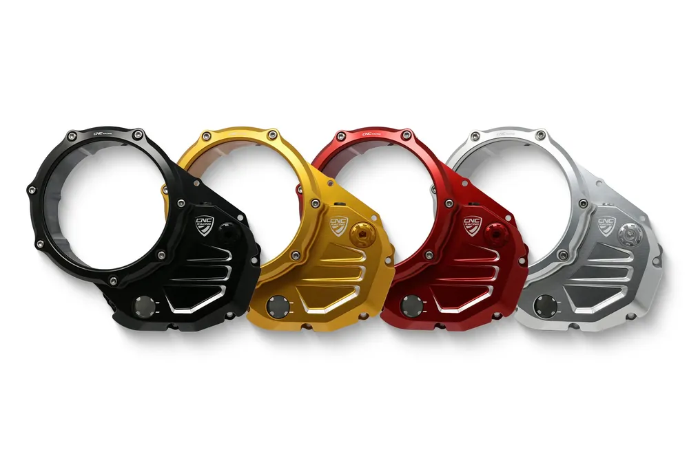 Offerta Lampo CNC RACING Carter trasparente per frizioni ad olio Ducati BICOLOR