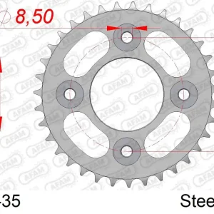 Nuova Collezione Corona AFAM 10117-35 in acciaio passo 420 HONDA ANF 125 INNOVA 2003  -2011