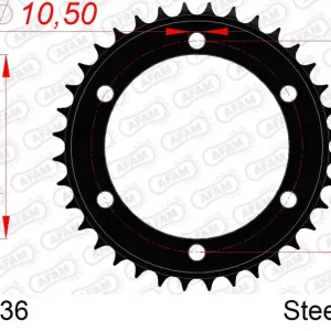 Corona AFAM 10337-36 in acciaio passo 520 HONDA CB 300 FA ABS 2015  -2019 Spedito Oggi