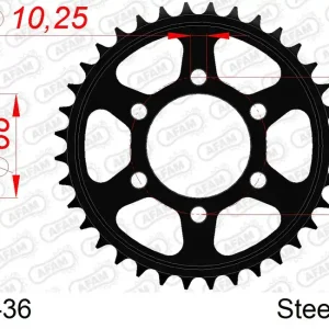 Compra Adesso Corona AFAM 10338-36 in acciaio passo 520 HONDA CB 300 R NEO 2018 -2023
