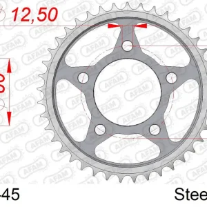 Corona AFAM 10605-45 in acciaio passo 530 HONDA VFR 700 F INTERCEPTOR 1986  -1987 Offerta Lampo