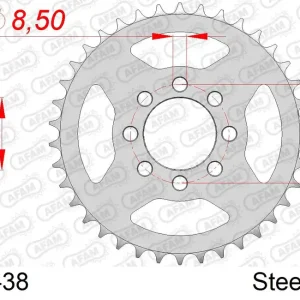 Scelto Dai Clienti Corona AFAM 12100-38 in acciaio passo 420 YAMAHA YSR 80 1987 -1990