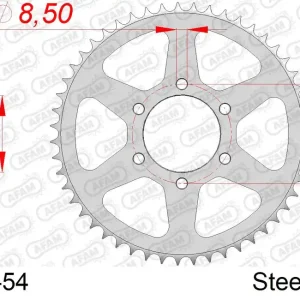 Di Tendenza Corona AFAM 12208-54 in acciaio passo 428 YAMAHA XT 125 1988 -1991