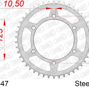Quantità Limitata Corona AFAM 12305-47 in acciaio passo 520 YAMAHA MT-03 660 2006 -2013