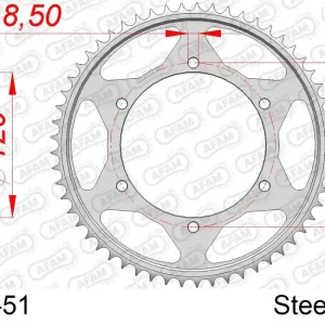 Corona AFAM 12313-51 in acciaio passo 428 YAMAHA TZR 125 RR 1994 -1997 Offerta Limitata