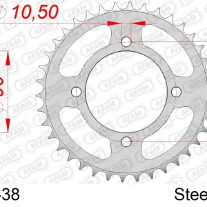 Corona AFAM 12402-38 in acciaio passo 530 YAMAHA XS 400 DOHC 1982 -1986 Non Perdere