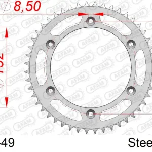 Prezzo Scontato Corona AFAM 12508-49 in acciaio passo 520 YAMAHA YZ 250 1994 -1997