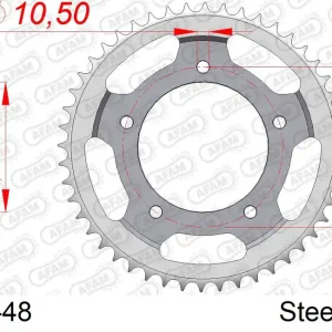 Pagamento Sicuro Corona AFAM 12607-48 in acciaio passo 530 YAMAHA YZF 600 R6 1999 -2002