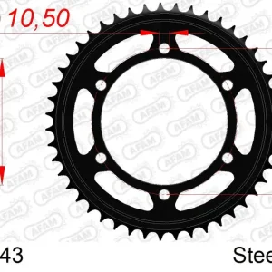 Corona AFAM 12801-43 in acciaio passo 530 YAMAHA YZF 750 R 1993 -1998 Offerta Del Giorno