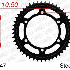 Corona AFAM 12801-47 in acciaio passo 530 YAMAHA FZR 1000 EXUP 1989 -1997 Offerta Limitata