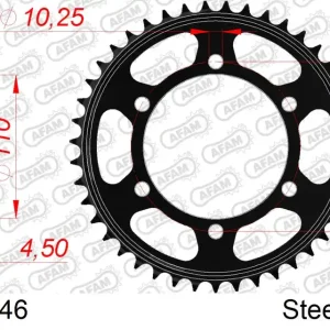 Corona AFAM 12815-46 in acciaio passo 525 YAMAHA XTZ 700 TENERE 2022 Professionale