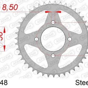 Offerta Lampo Corona AFAM 14201-48 in acciaio passo 428 HYOSUNG GA 125 CRUISE 1995 -1996