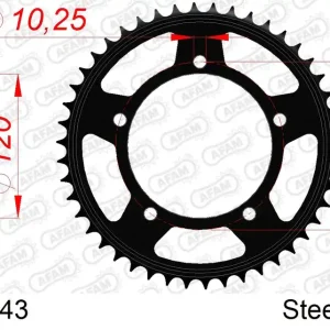Spedito Oggi Corona AFAM 14604-43 in acciaio passo 525 SUZUKI GSX-R 1000 2007 -2008