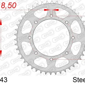Corona AFAM 16600-43 in acciaio passo 520 KAWASAKI KL 650 TENGAI 1989  -1992 Non Perdere