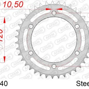 Ultima Occasione Corona AFAM 16605-40 in acciaio passo 525 KAWASAKI ZX 6 R 1995 -1997