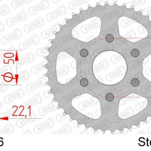 Ultima Occasione Corona AFAM 35102-46 in acciaio passo 415 APRILIA 50 CLASSIC 1992 -2001
