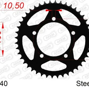 Consegna Rapida Corona AFAM 35801-40 in acciaio passo 520 APRILIA RS 125 2006  -2012