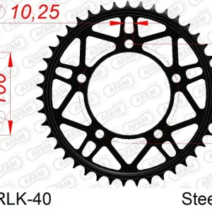 Promozione Corona AFAM 35808RLK-40 in acciaio passo 520 APRILIA RSV4 1000 FACTORY 2009 -2010