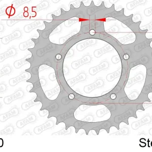 Promozione Esclusiva Corona AFAM 50601-40 in acciaio passo 520 DUCATI 906 PASO 1988 -1989