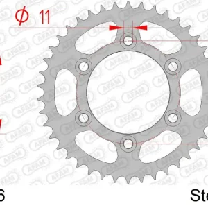 Spedito Oggi Corona AFAM 50602-46 in acciaio passo 520 DUCATI 600 MONSTER 1999 -2001