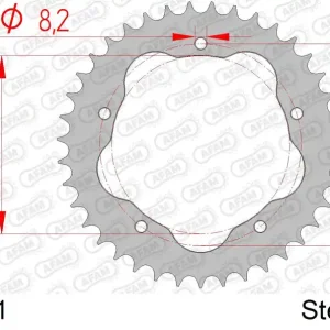 Super Prezzo Corona AFAM 50607-41 in acciaio passo 520 DUCATI 800 S2R MONSTER 2005 -2007