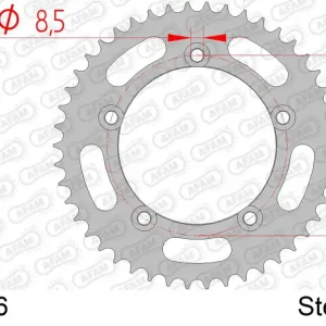 Quantità Limitata Corona AFAM 56102-46 in acciaio passo 420 GILERA 50 EAGLET 1996