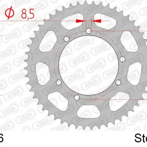Offerta Corona AFAM 56103-46 in acciaio passo 420 GILERA 50 SURFER 1998 -2000