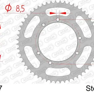 Direttamente Dal Produttore Corona AFAM 59104-47 in acciaio passo 428 SHERCO 125 CITY CORP 2007 -2009