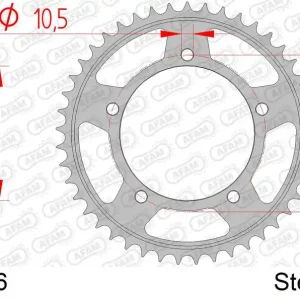 Corona AFAM 86603-46 in acciaio passo 530 TRIUMPH 955 TIGER 2004 -2006 Solo Oggi