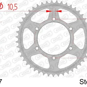 Corona AFAM 86605-37 in acciaio passo 525 TRIUMPH BONNEVILLE SPEEDMASTER 2022 -2023 Offerta Speciale