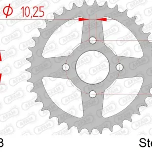 Corona AFAM 92218-38 in acciaio passo 520 E-TON VXL 250 ST VECTOR 2006 -2011 Compra Oggi Stesso