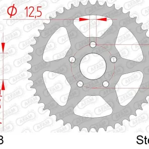 Corona AFAM 92803-48 in acciaio passo 530 HARLEY DAVIDSON XLH 883 4 SPEED SPORTSTER 1986 -1990 Offerta Del Giorno